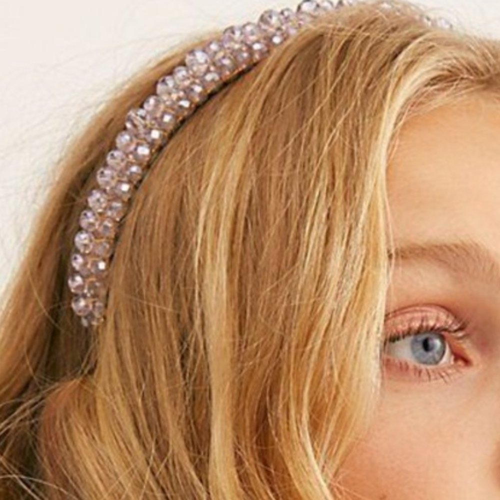 NWT Anthropologie Crystal Beaded Hairband